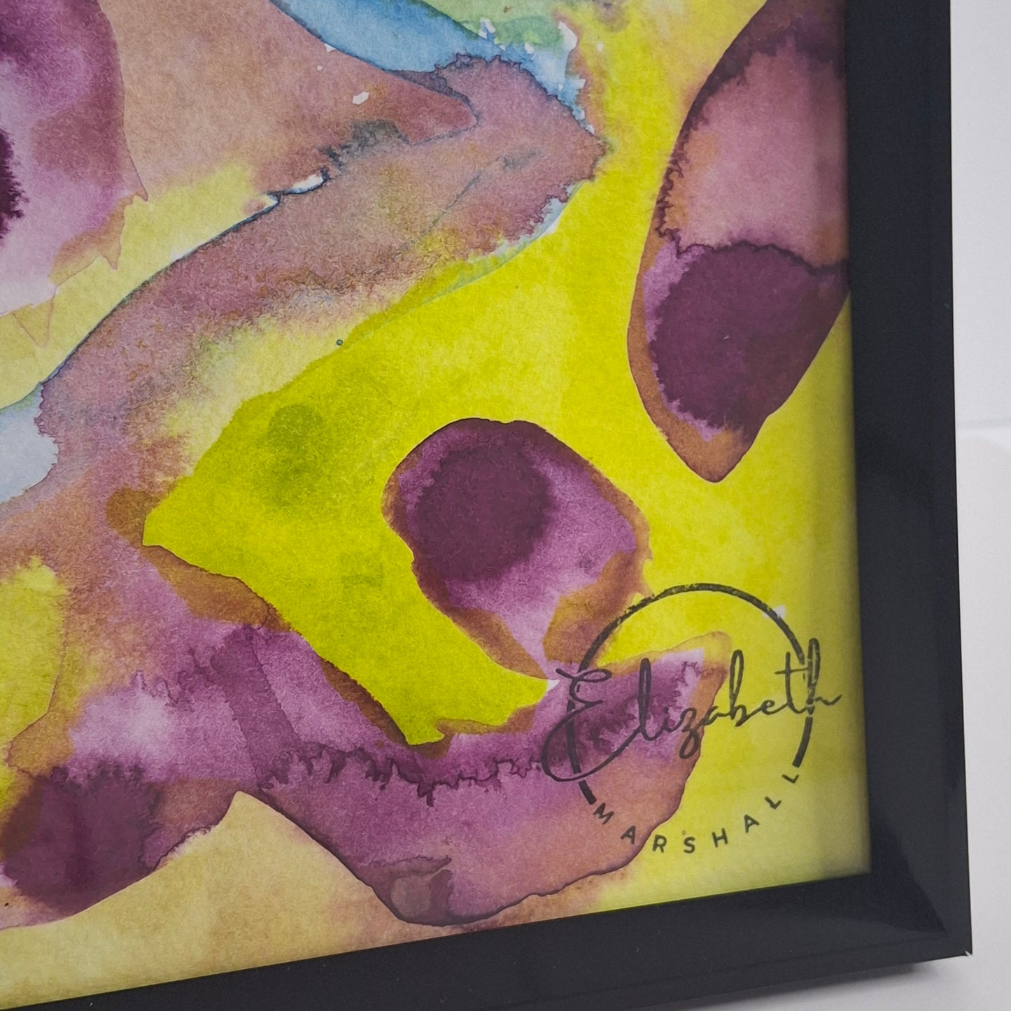 Sweet Disorder Original Abstract Artwork Purple Yellow Green