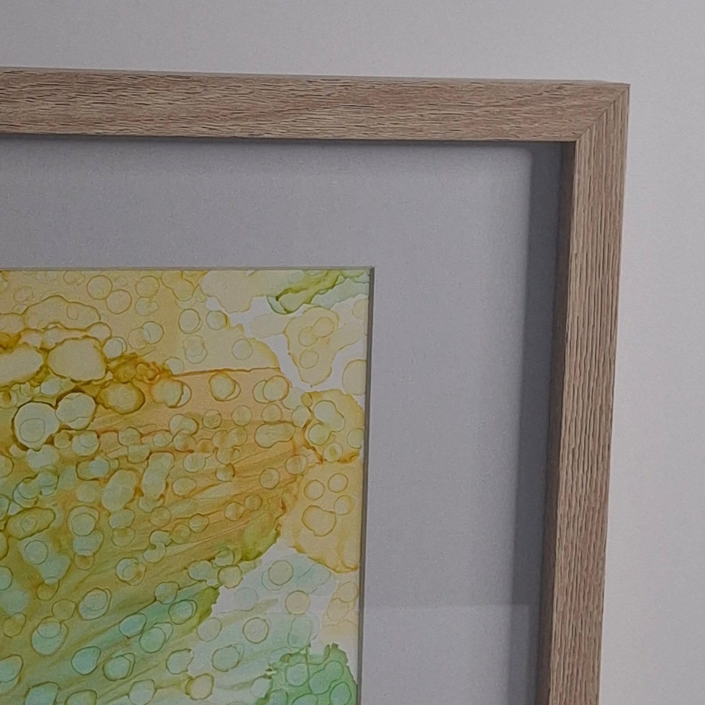 Energy Under the Microscope Original Abstract Art Yellow Green